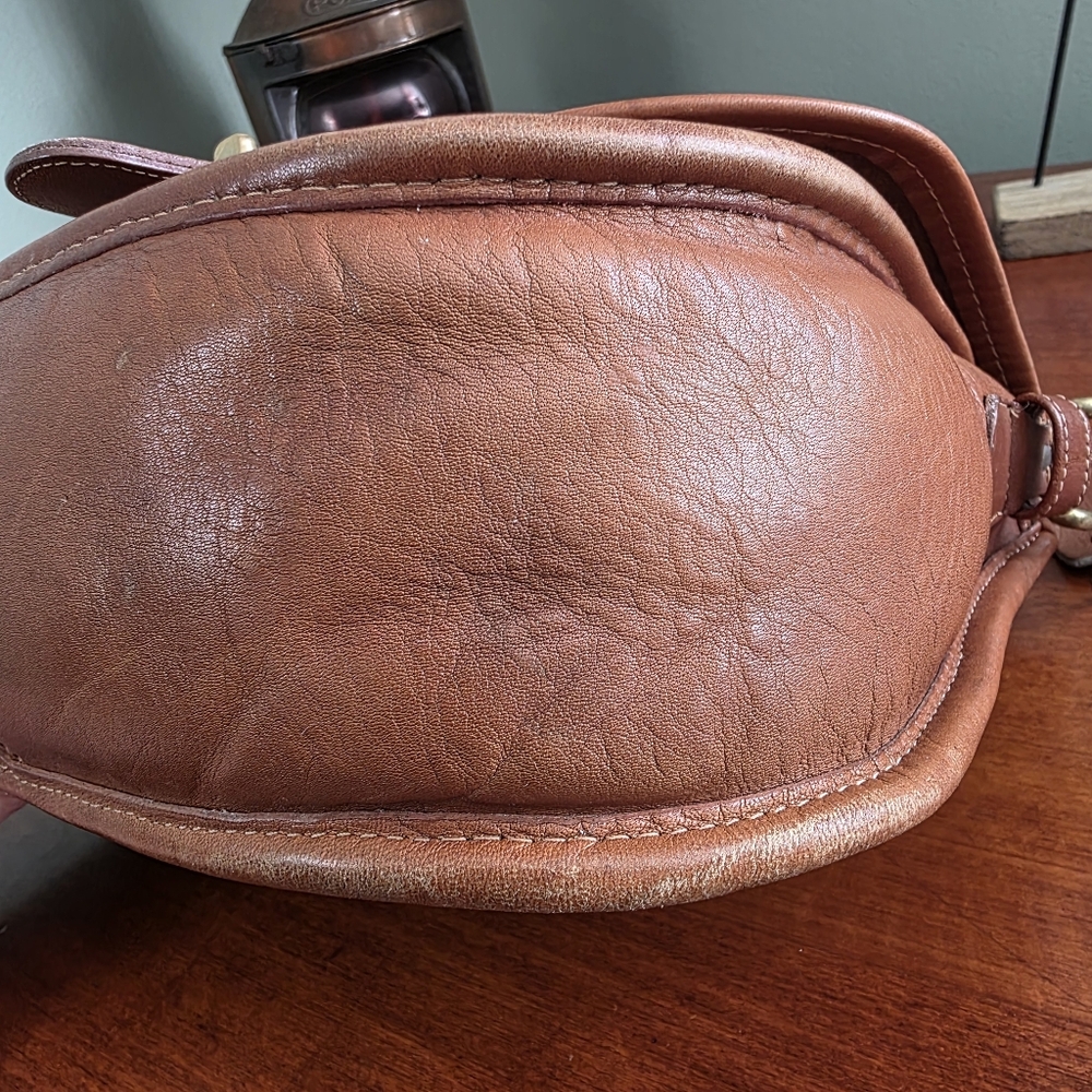 Coach 9535 Saddlery Bag Crossbody British Tan Leather Shoulder Bag Vintage - Picture 7 of 16